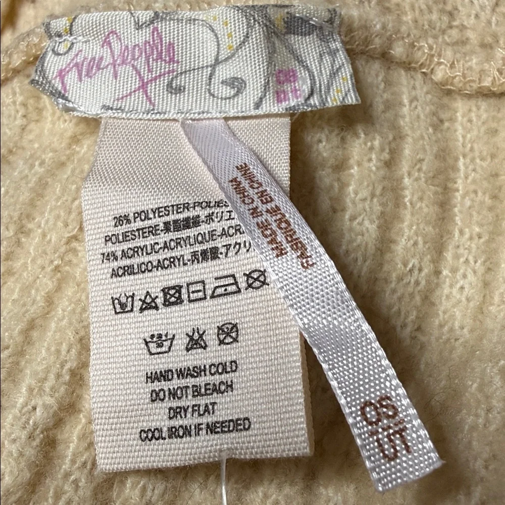 Free People Cream Hooded Knit Wrap Scarf - Picture 8 of 9